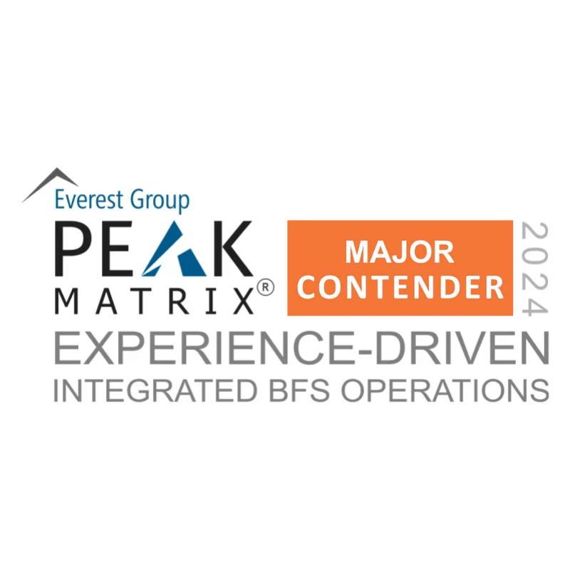 Major contender in the Everest Experience-Driven Integrated BFS Operations PEAK Matrix® Assessment 2024