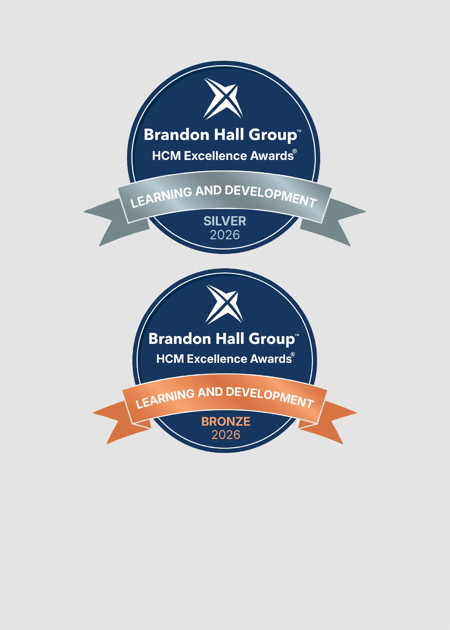 Three Brandon Hall awards for Excellence in Learning & Development